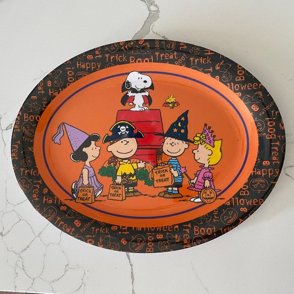 Other - HALLOWEEN PEANUTS Snoopy Party PLATTER PLATE Trick
